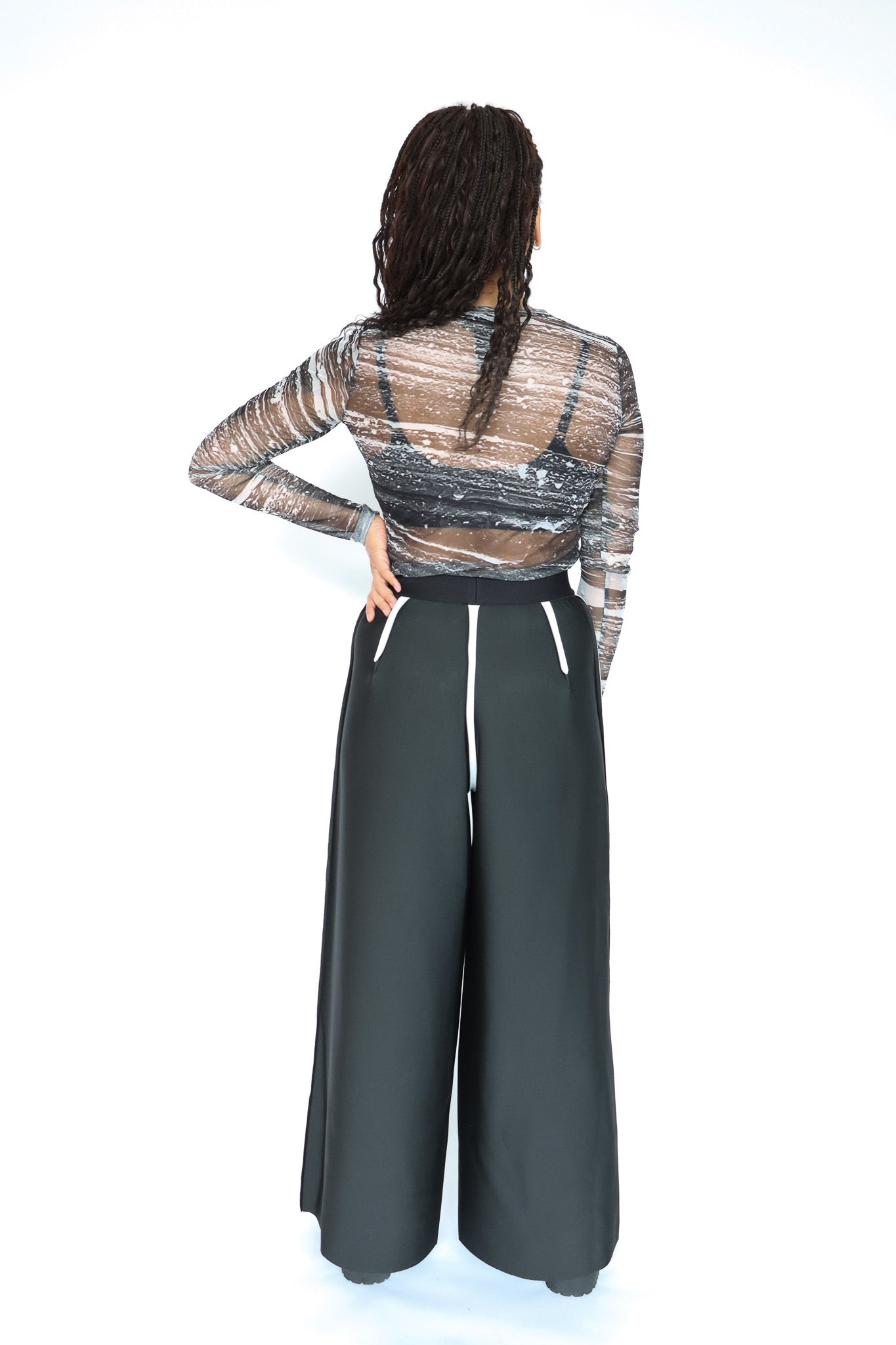 maria calderara Mesh Monochrome Print Top | ATELIER957