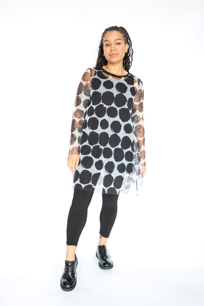 LUUKAA Polka Dot Mesh Tunic | ATELIER957