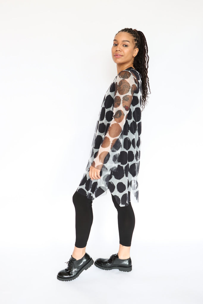 LUUKAA Polka Dot Mesh Tunic | ATELIER957