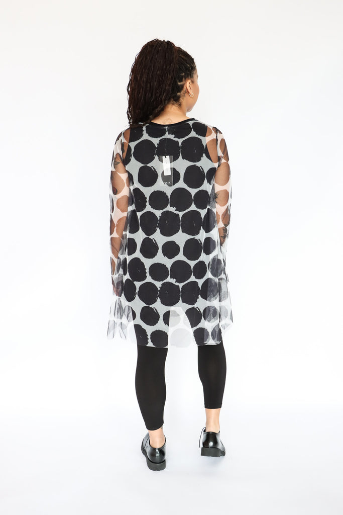 LUUKAA Polka Dot Mesh Tunic | ATELIER957