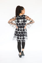 LUUKAA Polka Dot Mesh Tunic | ATELIER957