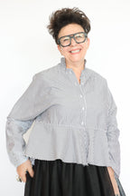 Paper Temples Stripe Flounce Top | ATELIER957