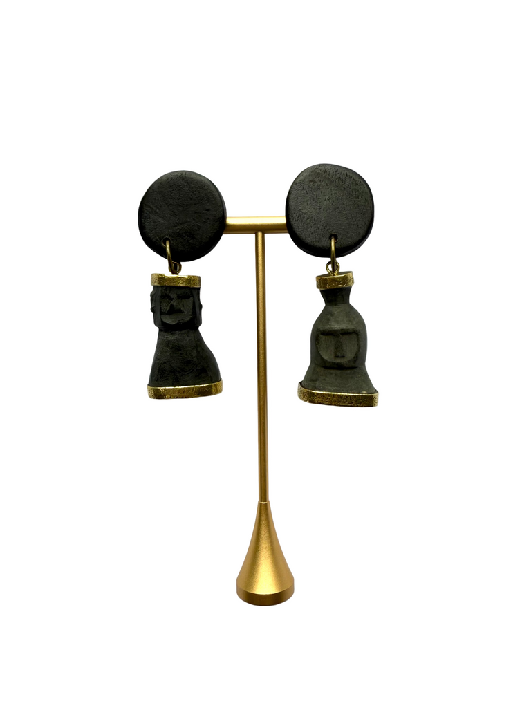 Sally Bass Stone Head Clip-On Earrings| ATELIER957