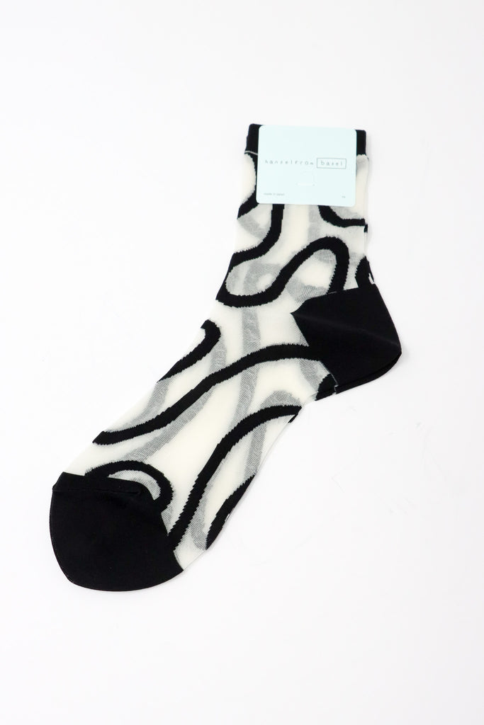 Hansel From Basel Wiggly Sheer Short Crew Socks | ATELIER957