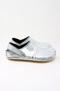 koryavy_dub Aged Silver Goatskin Clogs | ATELIER957