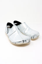koryavy_dub Aged Silver Goatskin Clogs | ATELIER957
