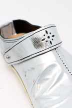 koryavy_dub Aged Silver Goatskin Clogs | ATELIER957