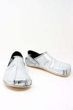 koryavy_dub Aged Silver Goatskin Clogs | ATELIER957