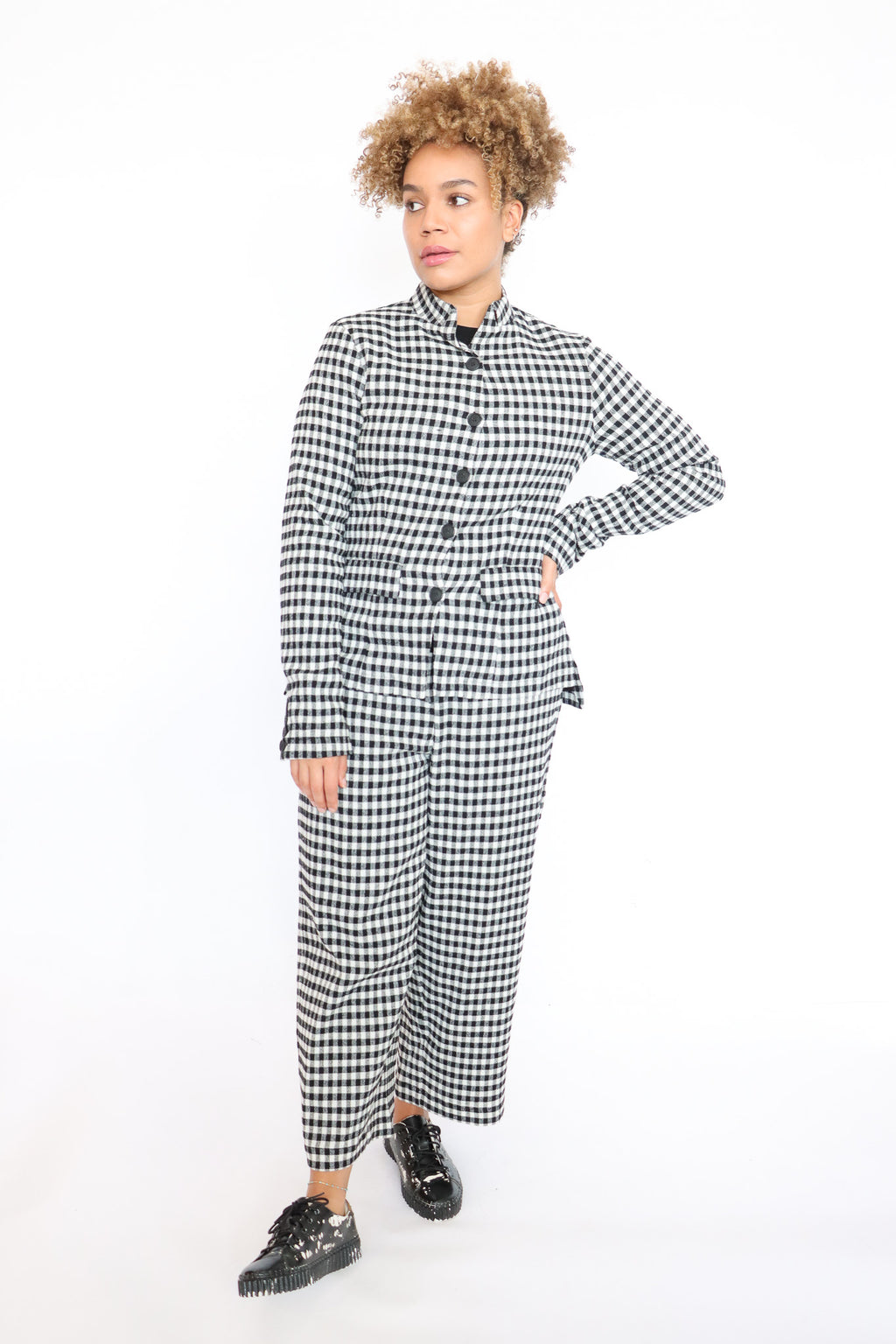 Pal Offner Checked Peplum Jacket | ATELIER957