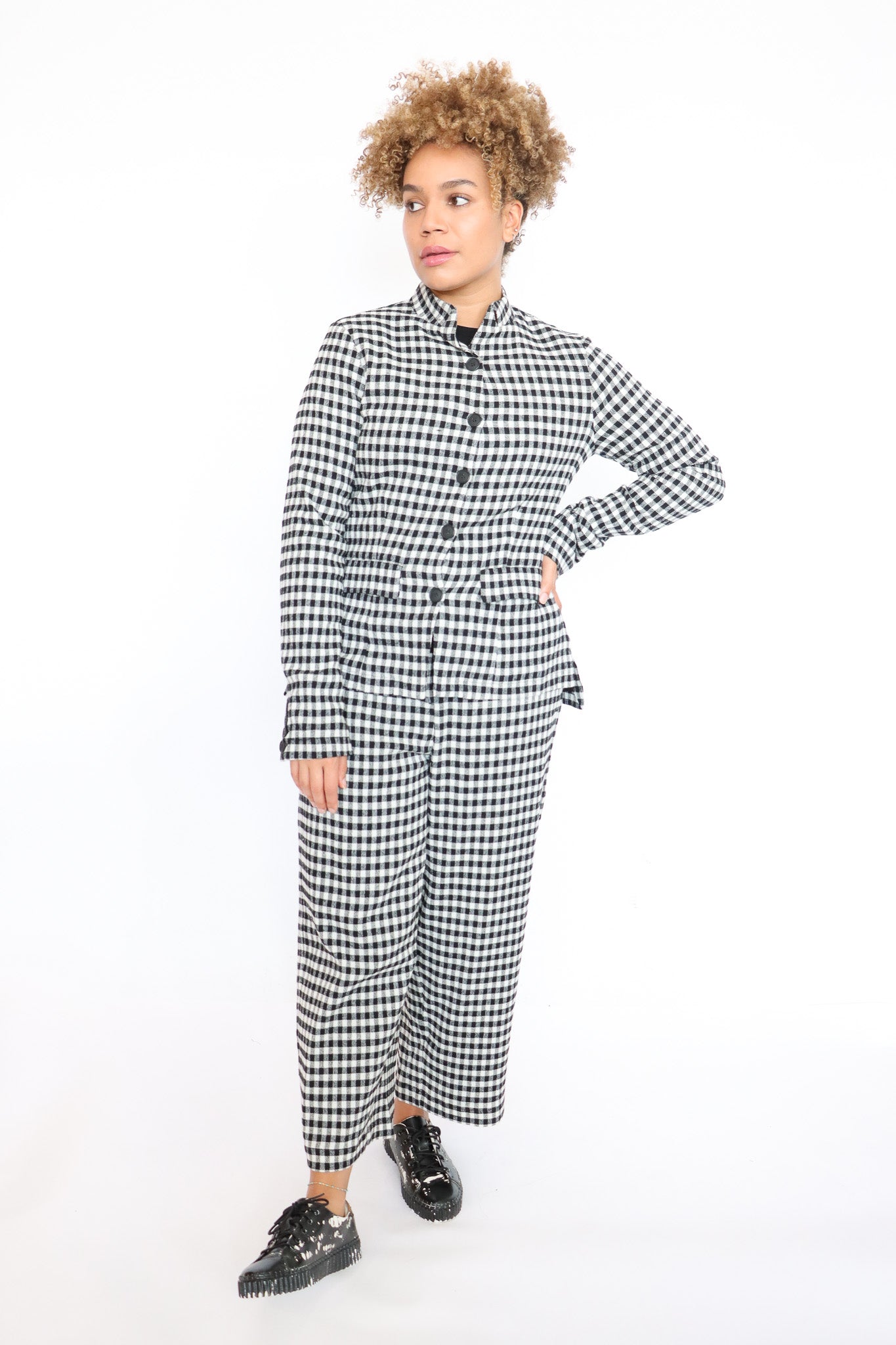 Pal Offner Checked Peplum Jacket | ATELIER957