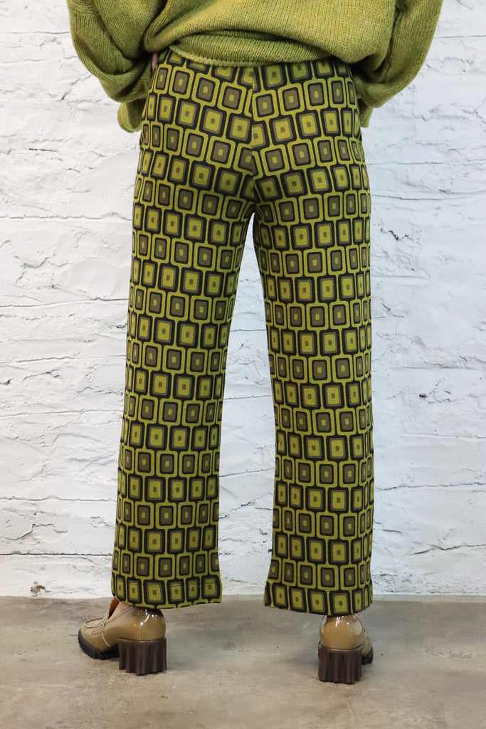Alembika Chartreuse Check Pants | ATELIER957