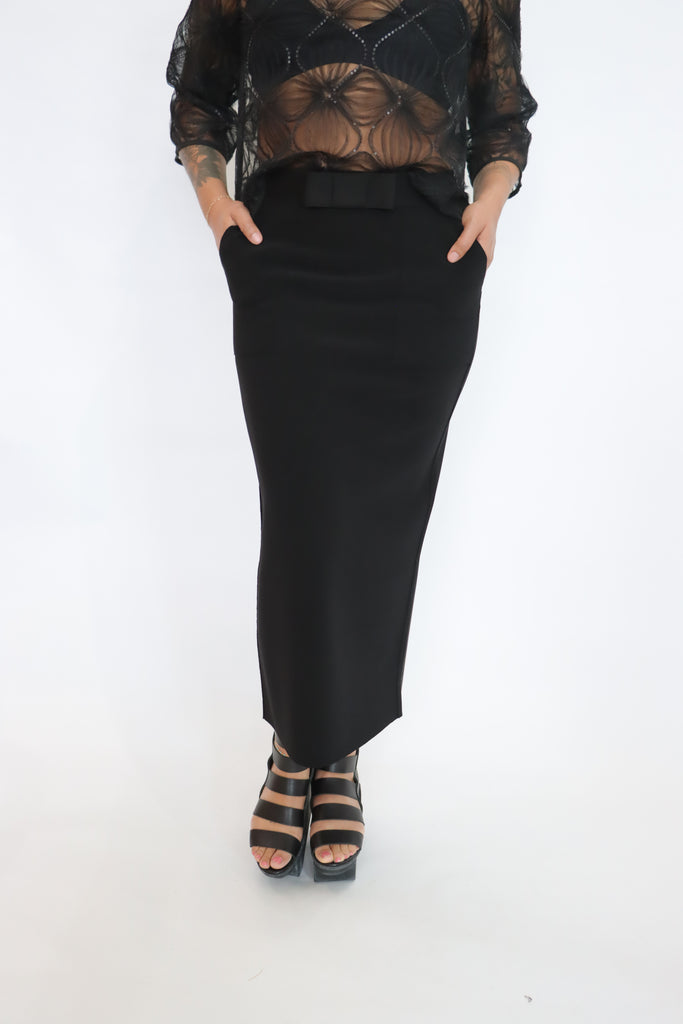 mer mer Waist Ribbon Pencil Skirt  | ATELIER957