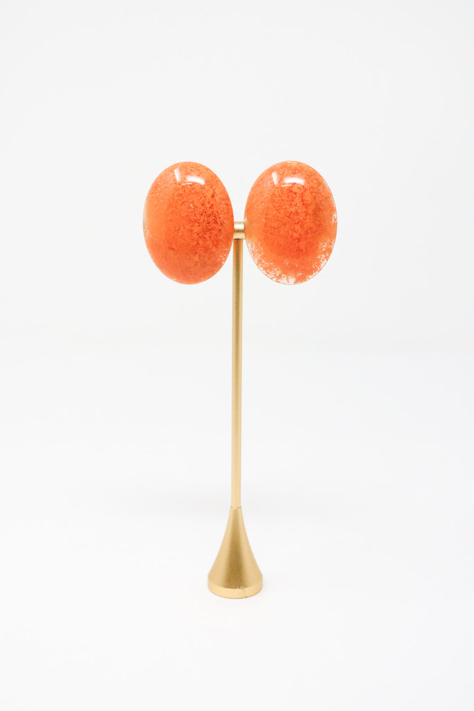Michaela Malin Oval Orange Earrings | ATELIER957