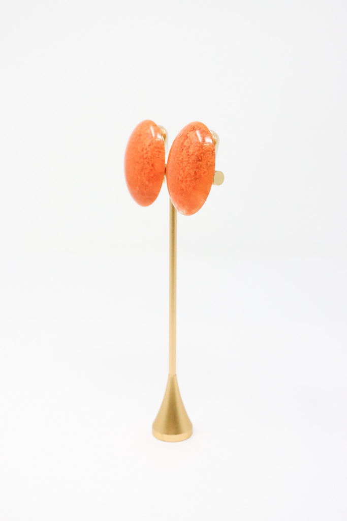Michaela Malin Oval Orange Earrings | ATELIER957