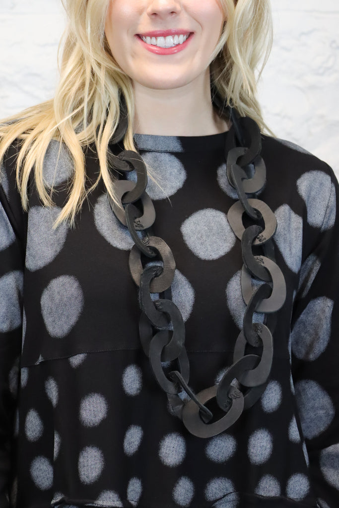 Bread & Butter Leather Chain Necklace I ATELIER957