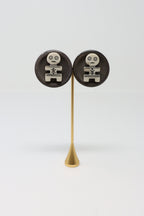 Sally Bass African Carved Bone Clip-On Earrings | ATELIER957