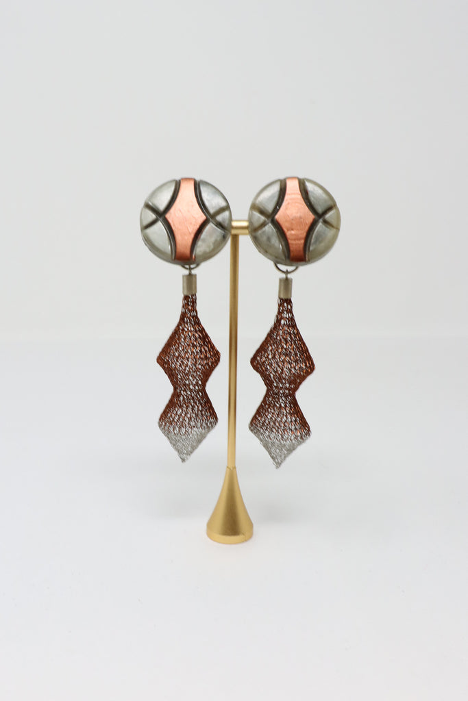 Sally Bass Handwoven Mesh Clip-On Earrings | ATELIER957