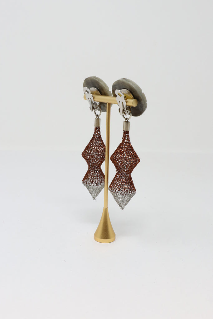 Sally Bass Handwoven Mesh Clip-On Earrings | ATELIER957