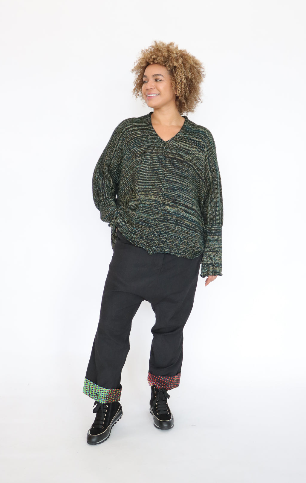 Paper Temples Deep V Sweater | ATELIER957