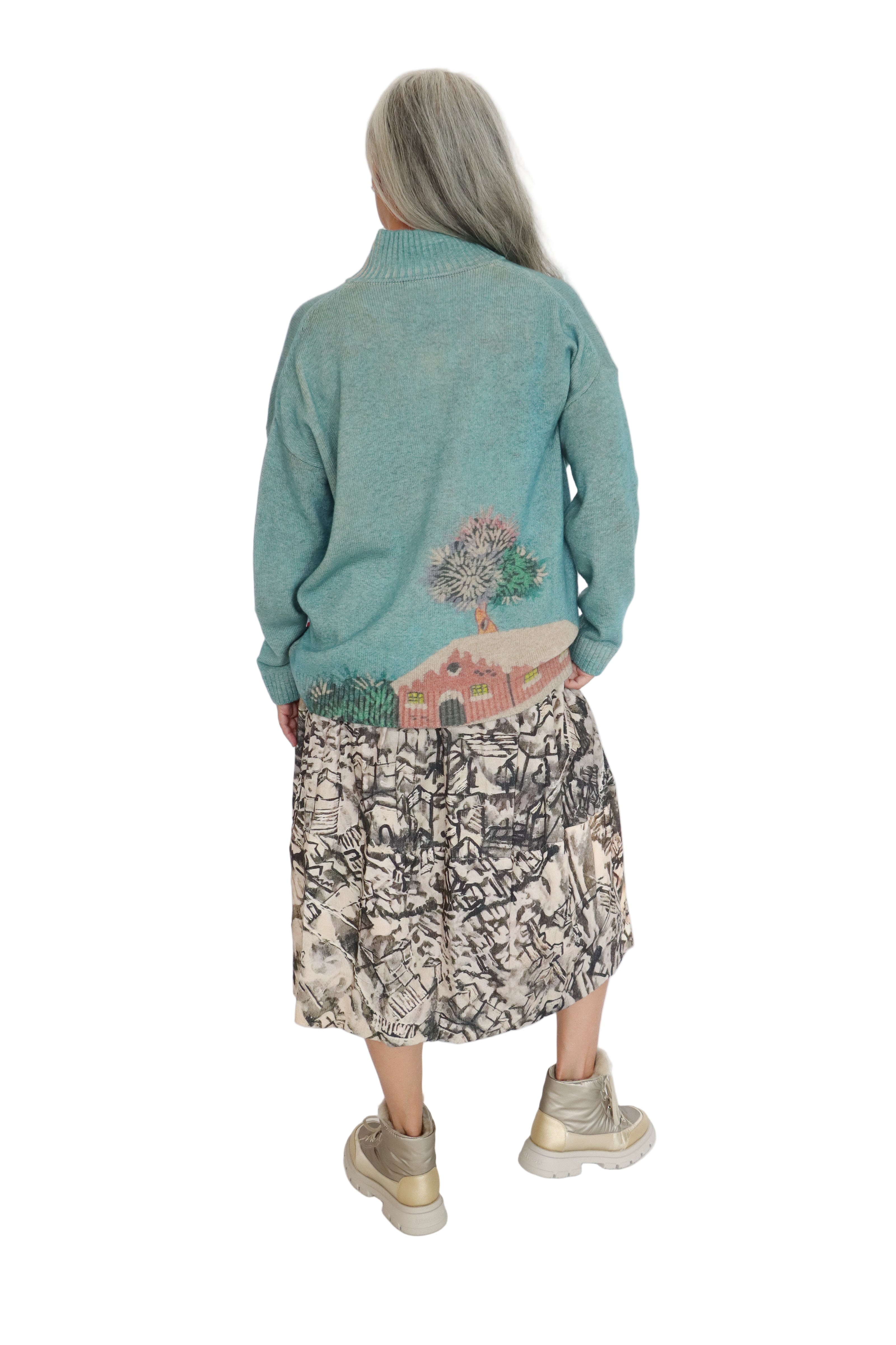 Talking Walls Paola Snow Sweater