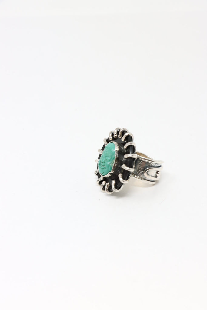 Sally Bass Turquoise Buddha Ring | ATELIER957
