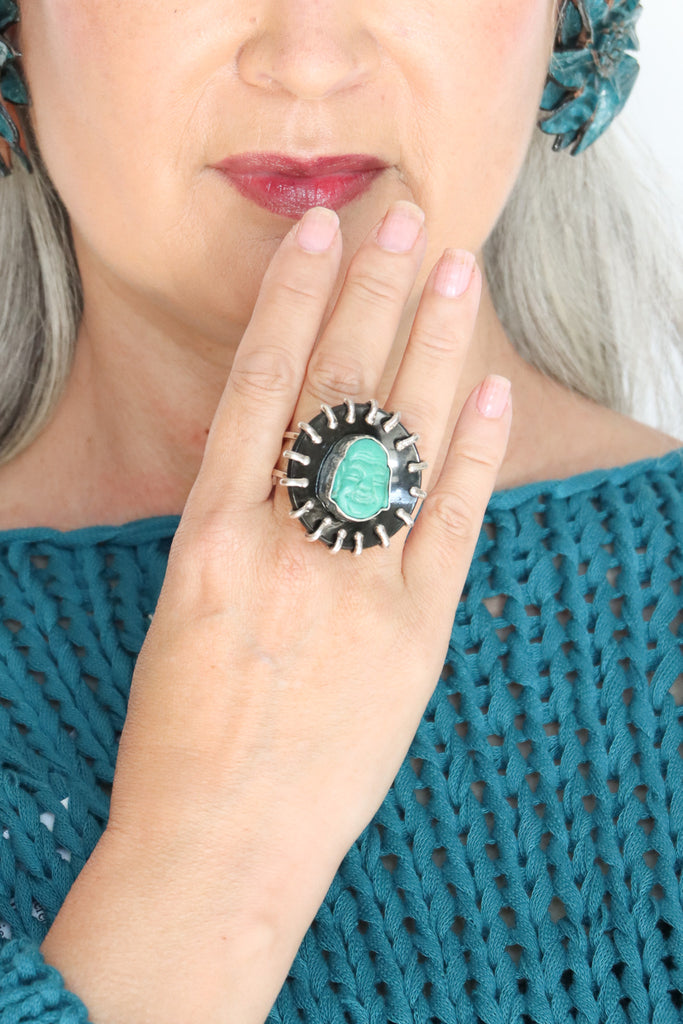 Sally Bass Turquoise Buddha Ring | ATELIER957