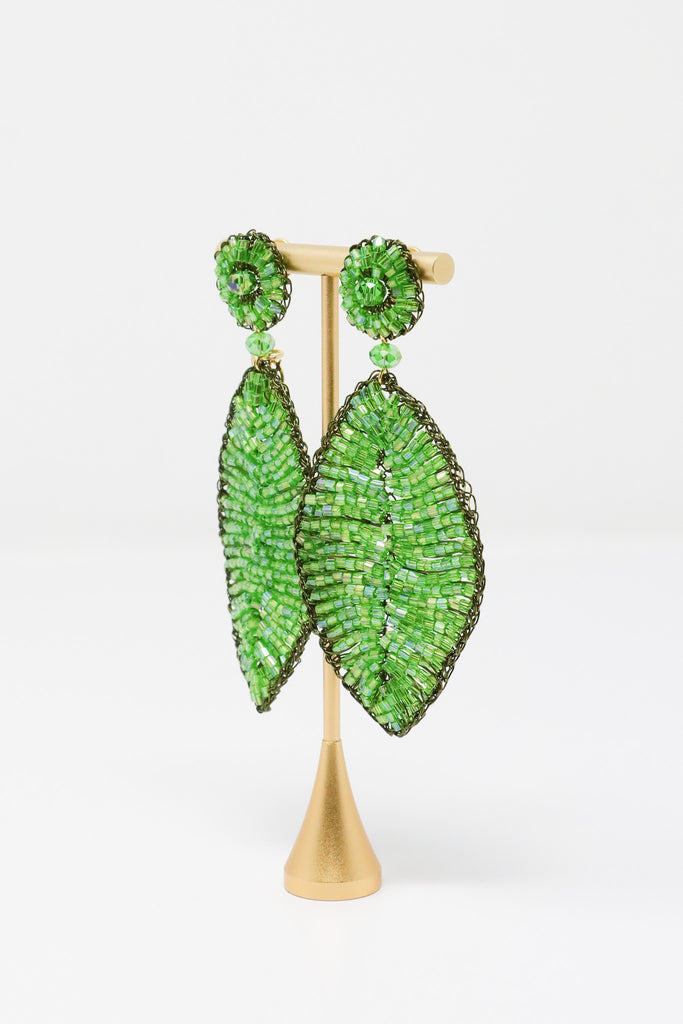 Lavish by TM Green Leaf Earrings I ATELIER957