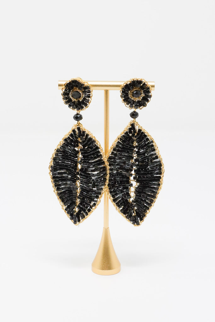 Lavish by TM Black Leaf Earrings I ATELIER957