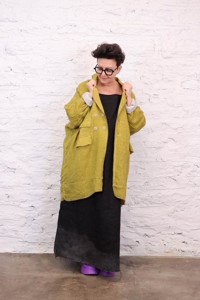 Umit Unal Yellow Linen Coat | ATELIER957