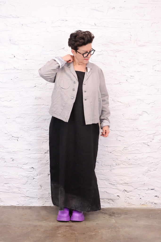 Umit Unal Grey Linen Jacket | ATELIER957