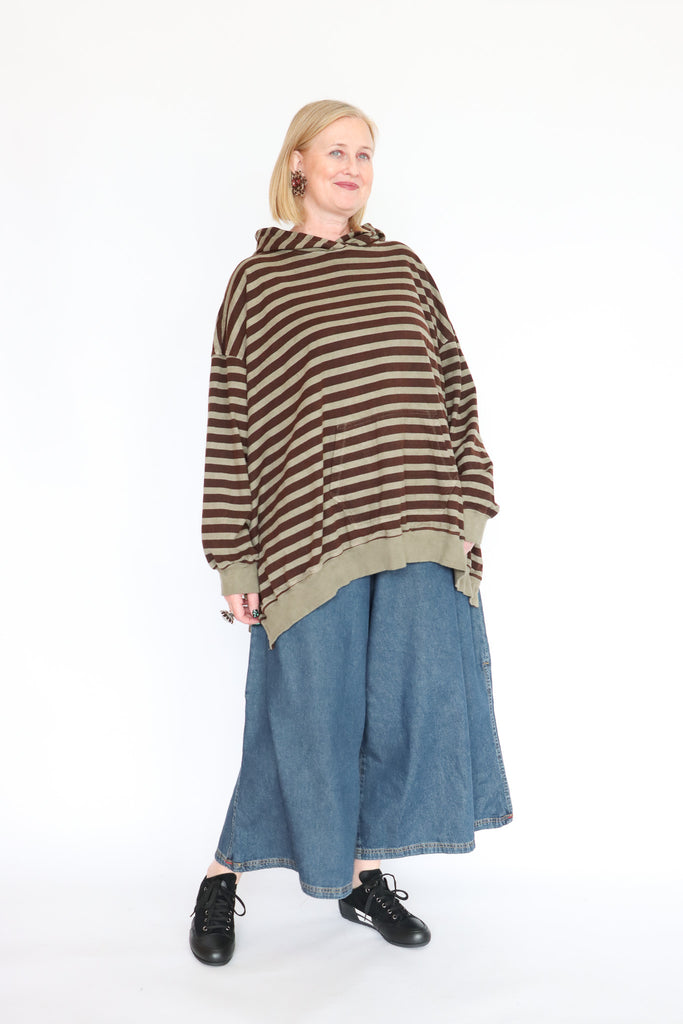 Krista Larson Olive Stripe Bode Sweatshirt | ATELIER957