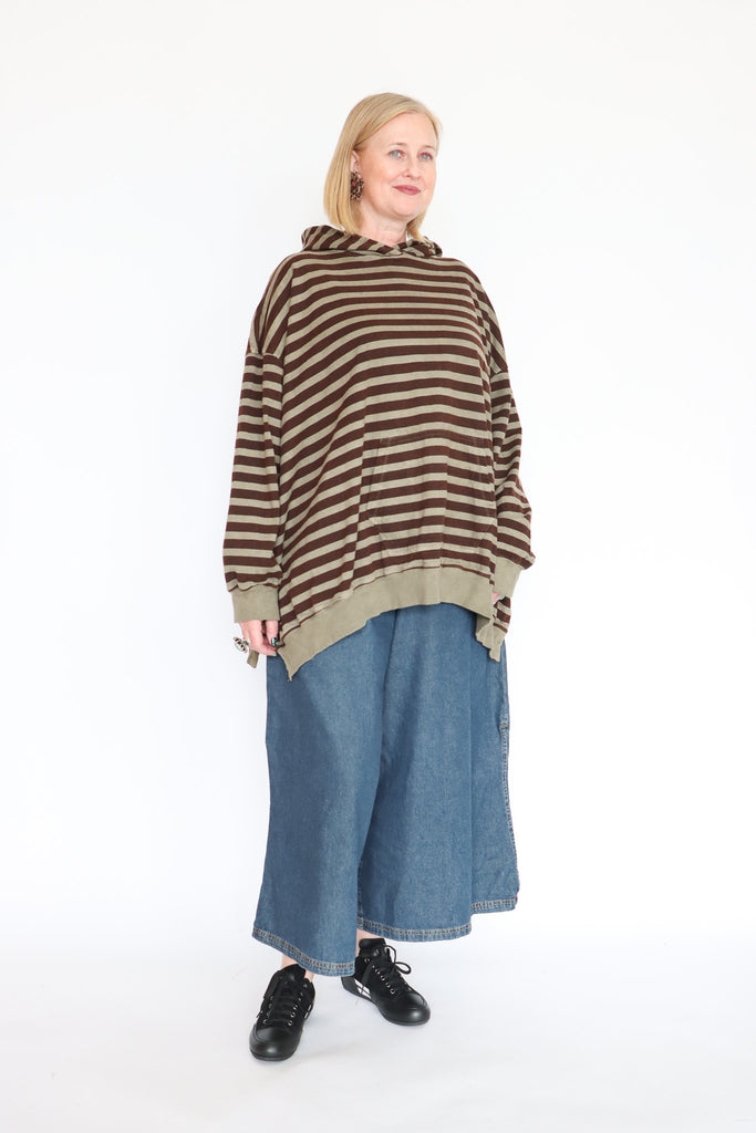 Krista Larson Olive Stripe Bode Sweatshirt | ATELIER957