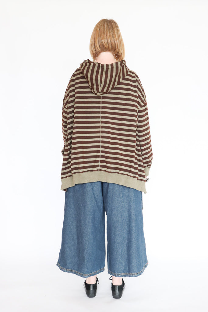 Krista Larson Olive Stripe Bode Sweatshirt | ATELIER957