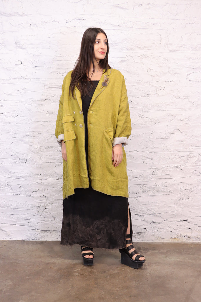 Umit Unal Yellow Linen Coat | ATELIER957