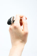 Sally Bass Black Bakelite Ring I ATELIER957