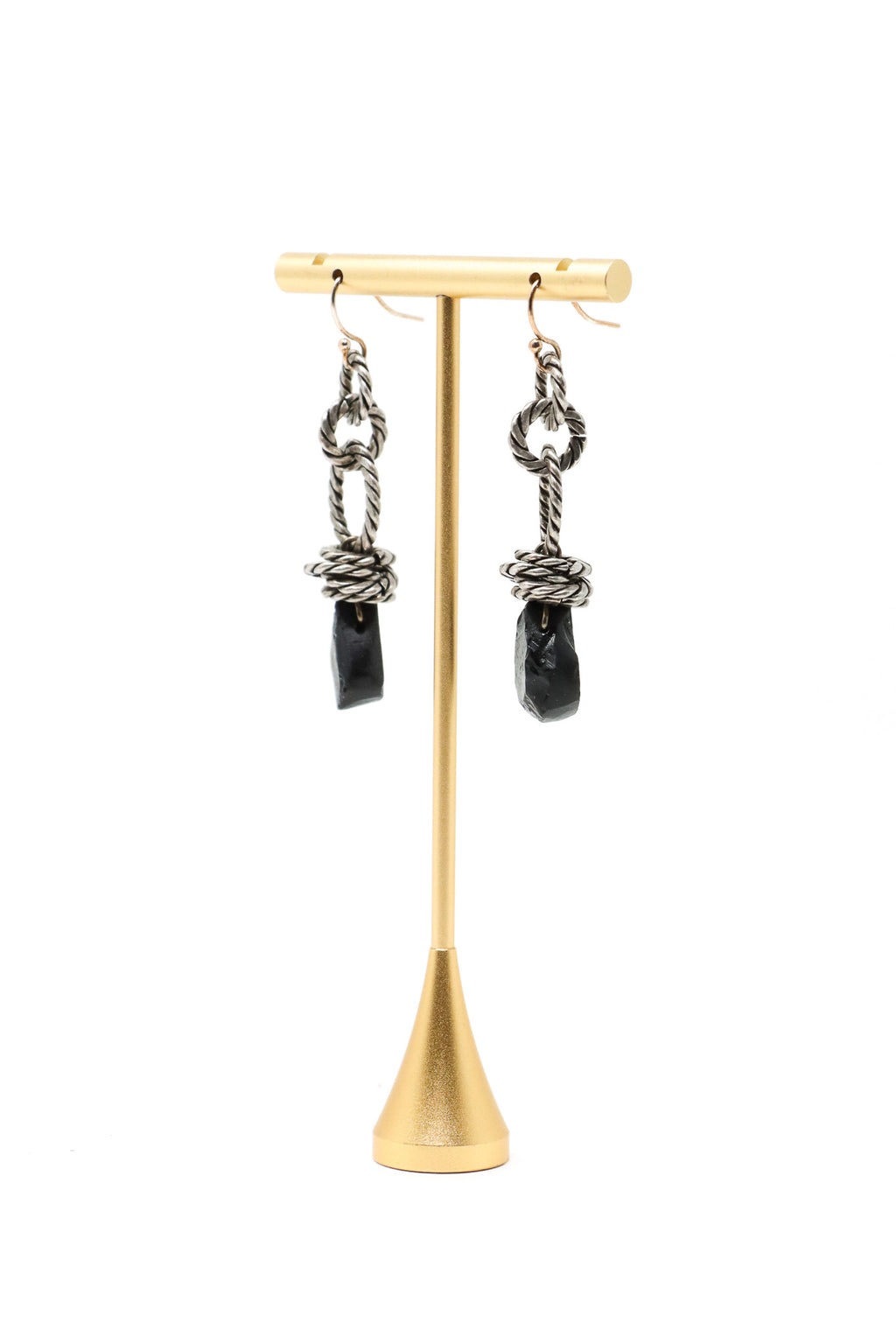Mya Lambrecht Black Stone Drop Earrings | ATELIER957