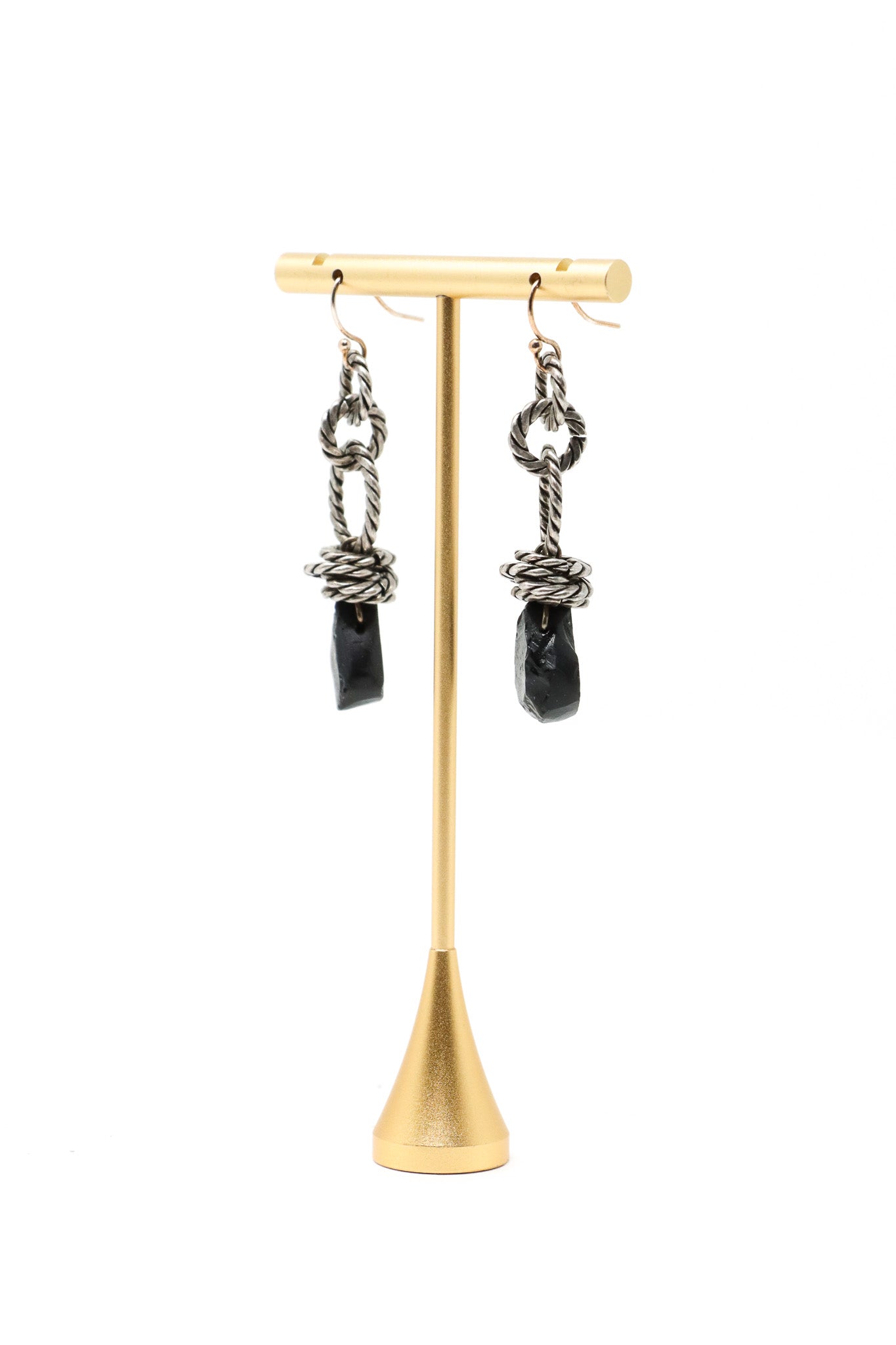 Mya Lambrecht Black Stone Drop Earrings | ATELIER957