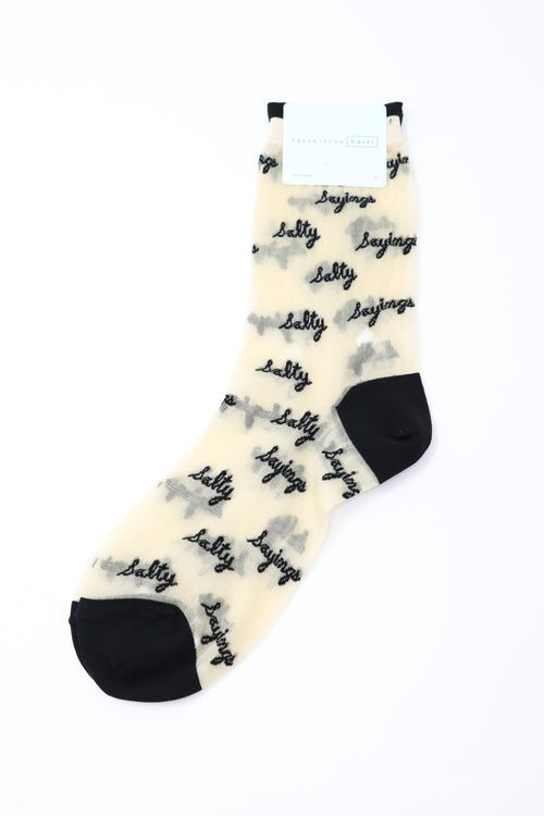 Hansel from Basel Salty Sayings Sheer Crew Sock I ATELIER957