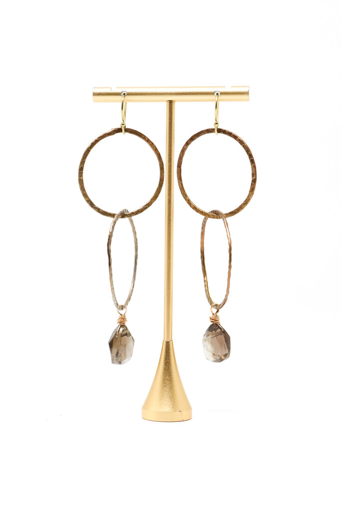 Mya Lambrecht Quartz Dangle Hoop Earrings | ATELIER957