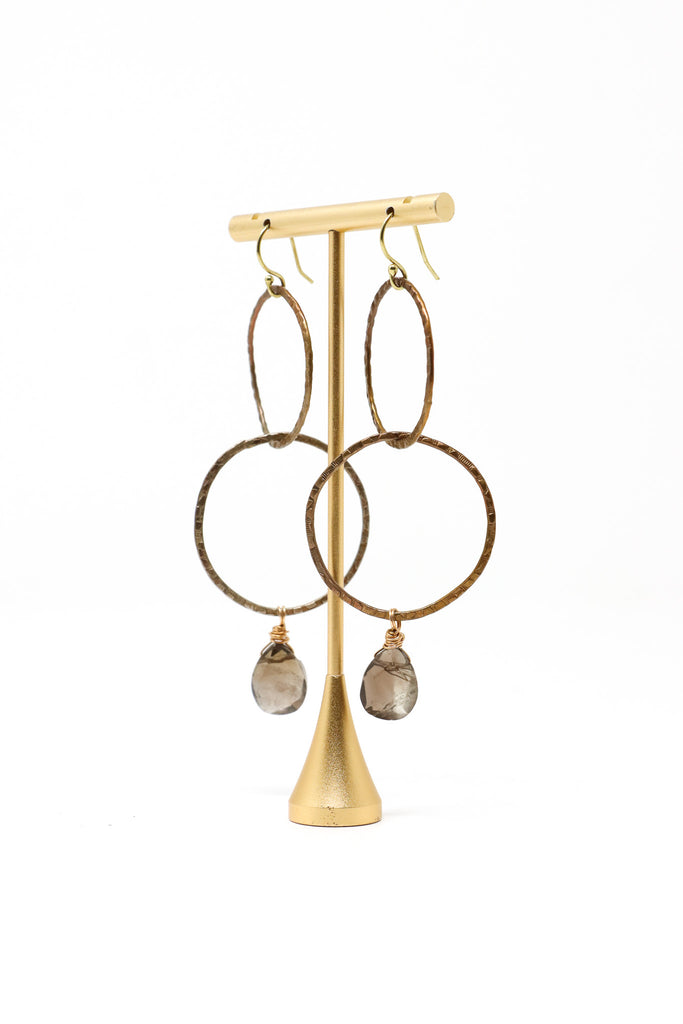 Mya Lambrecht Quartz Dangle Hoop Earrings | ATELIER957