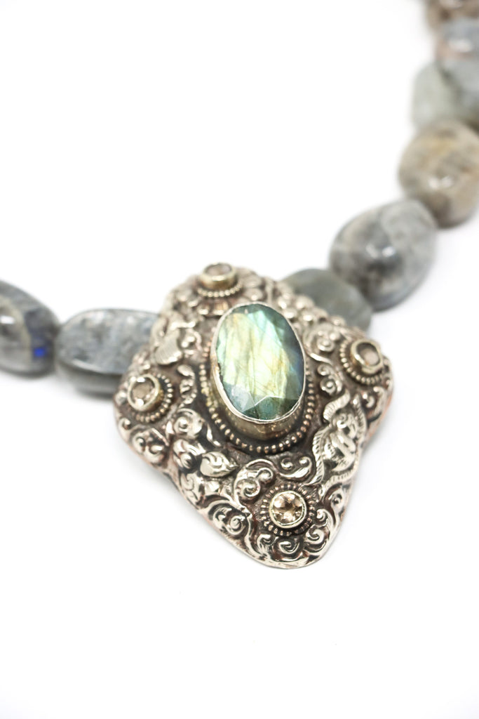 Mya Lambrecht Lily Pad & Labradorite Necklace | ATELIER957