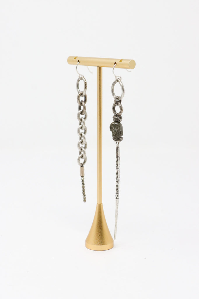 Mya Lambrecht Skull Obelisk Earrings | ATELIER957