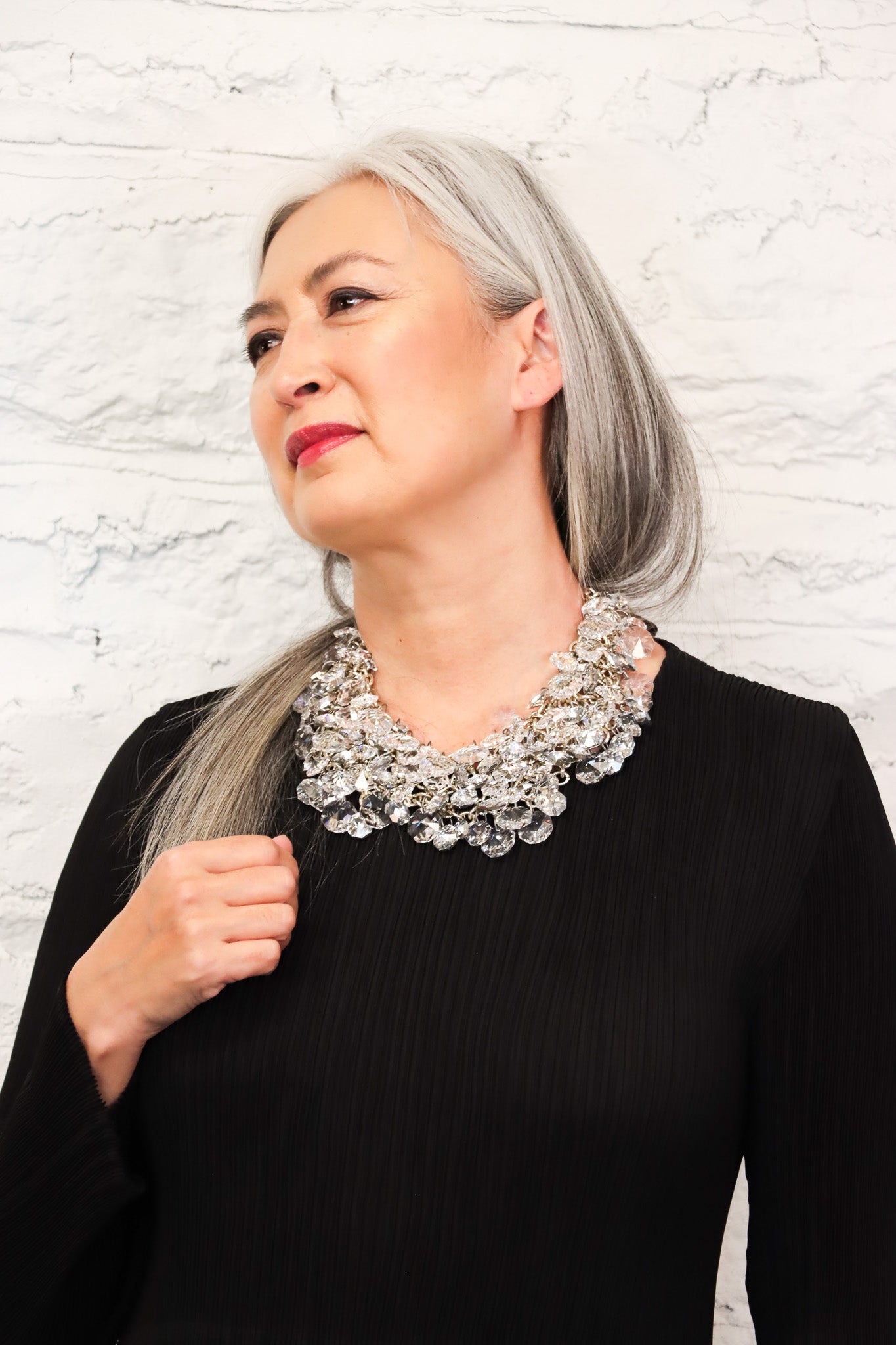 maria calderara Chainmail Crystal Necklace I ATELIER957