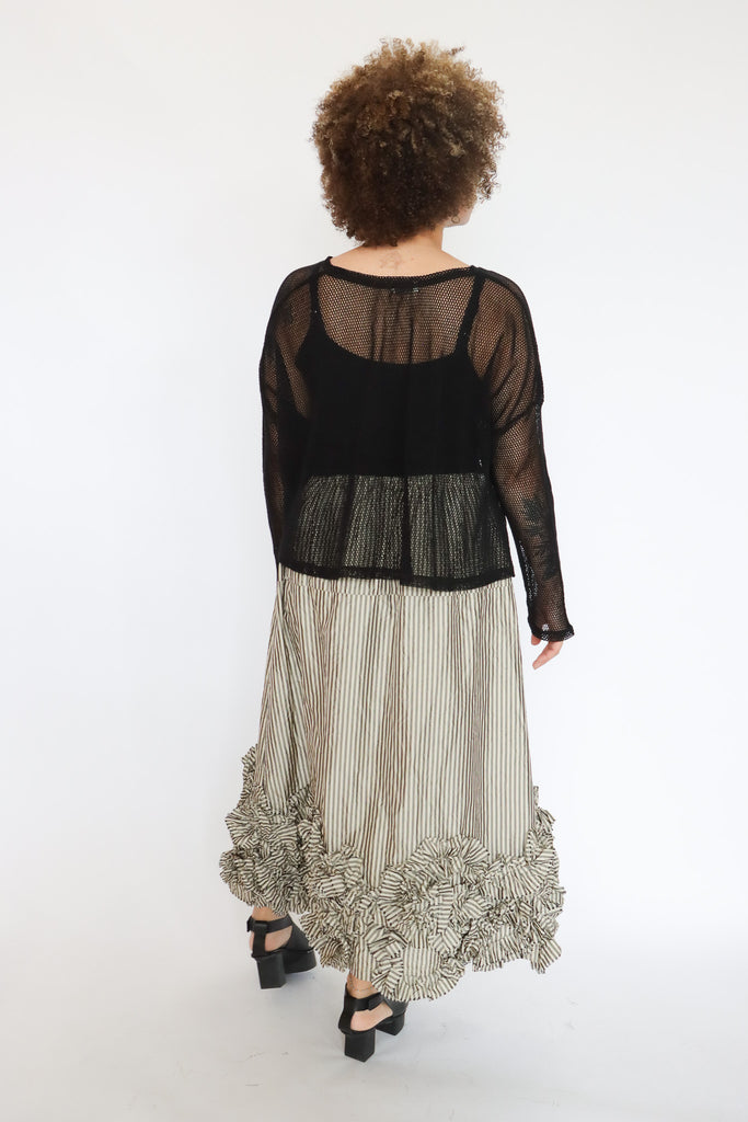 Krista Larson Embroidered Fishnet Top (2 Colors) | ATELIER957