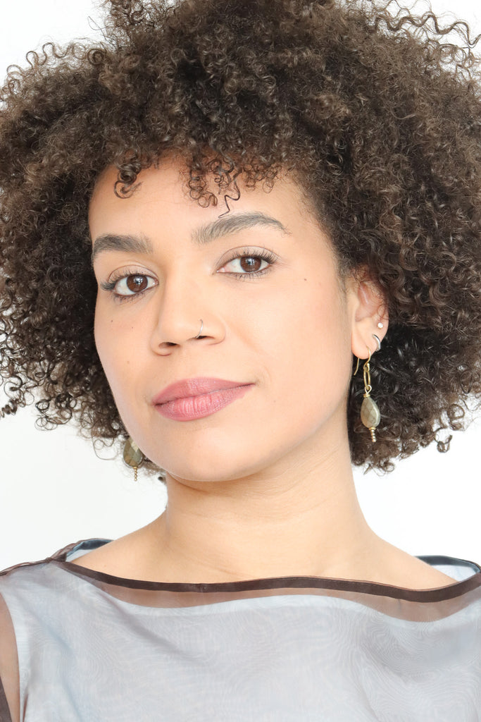 Mya Lambrecht Pyrite Teardrop Earrings | ATELIER957
