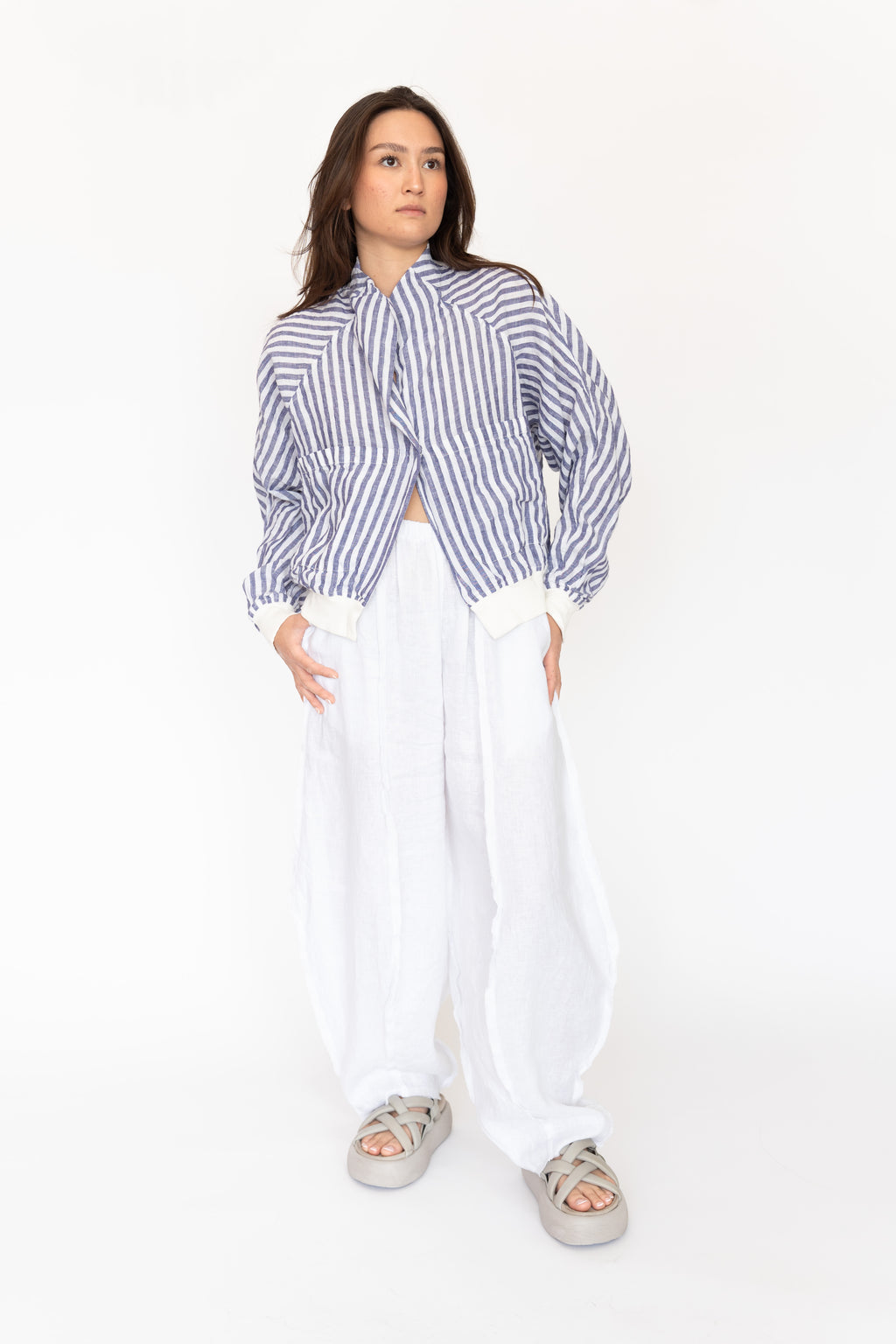 Krista Larson White Origami Pants | ATELIER957