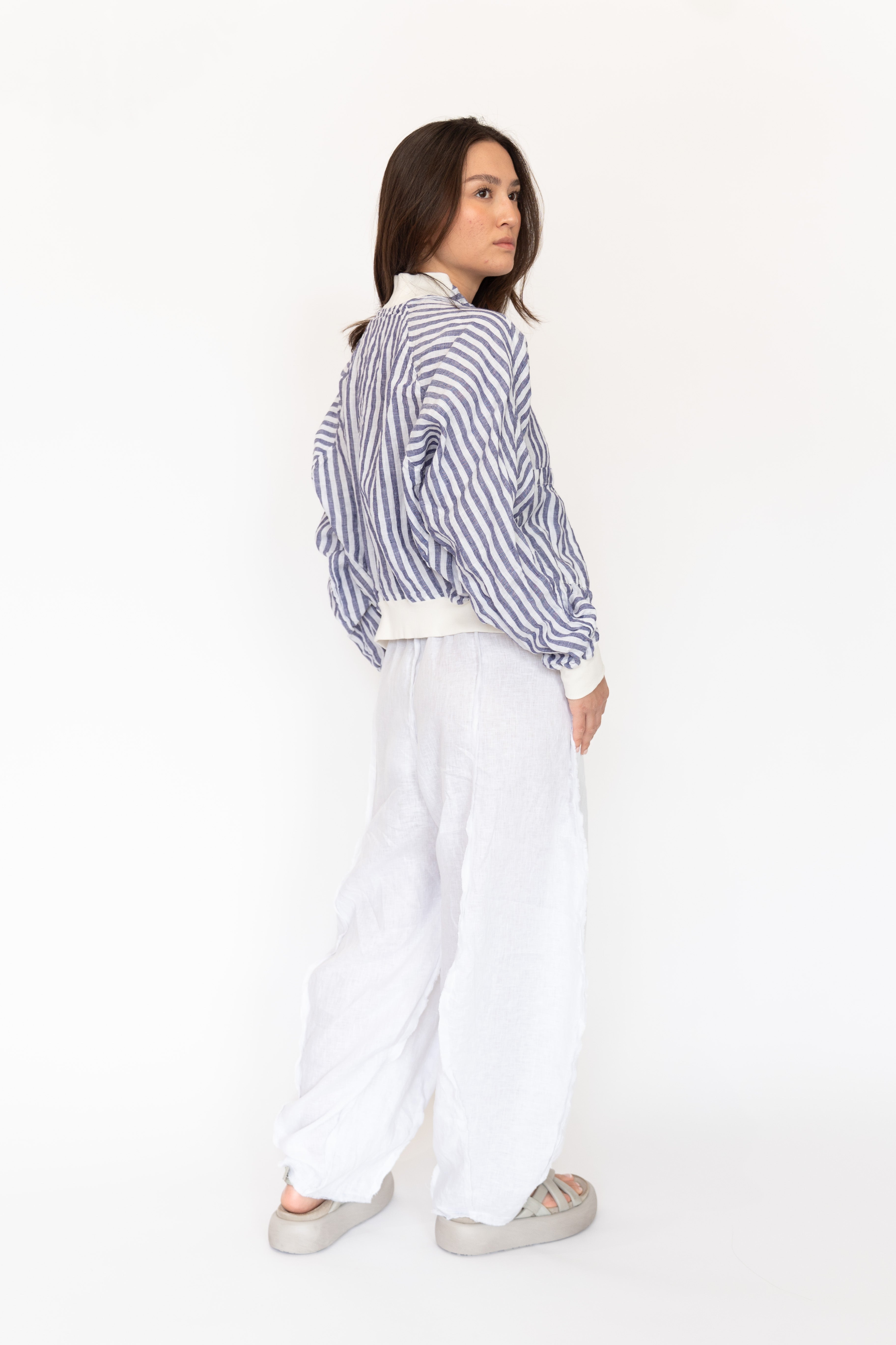 Krista Larson White Origami Pants | ATELIER957