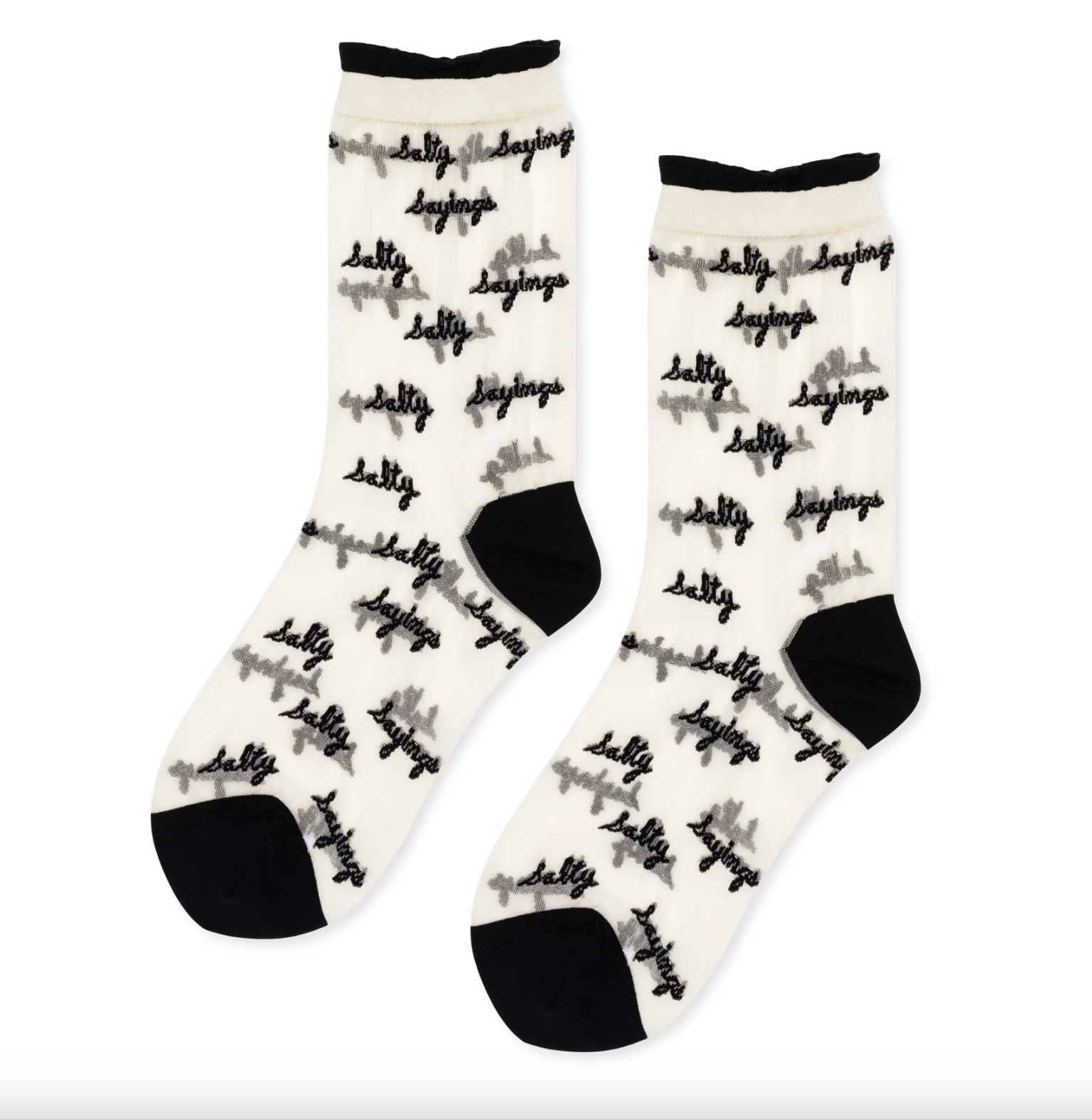 Hansel from Basel Salty Sayings Sheer Crew Sock I ATELIER957
