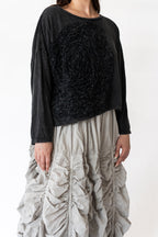 Krista Larson Crop Cabbage Rose T-Shirt | ATELIER957