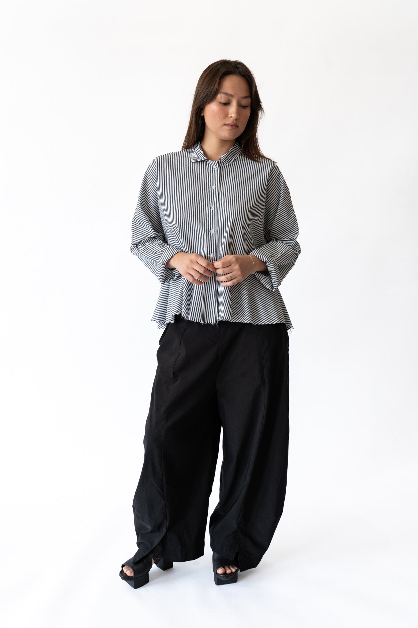 Paper Temples Stripe Flounce Top - ATELIER957